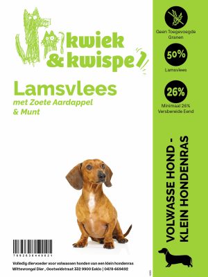 Lamsvlees met Zoete Aardappel & munt voor kleine rassen